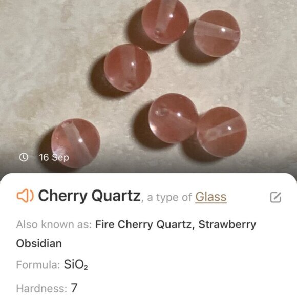 Cherry Quartz Bronze Link Adjustable Choker Necklace - Picture 13 of 14